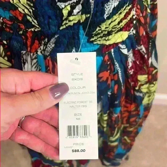 French Connection sz XS Knee-Length Sleeveless Spaghetti Strap Sundress - Picture 6 of 7